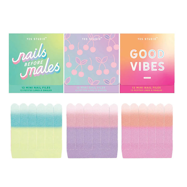 Mini Nail Files 12 Pack - Assorted Styles